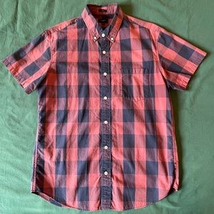 J. Crew Buffalo Check Short Sleeve Button Up Shirt